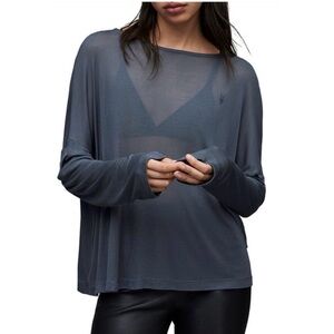All Saints Sheer Long Sleeve Top
